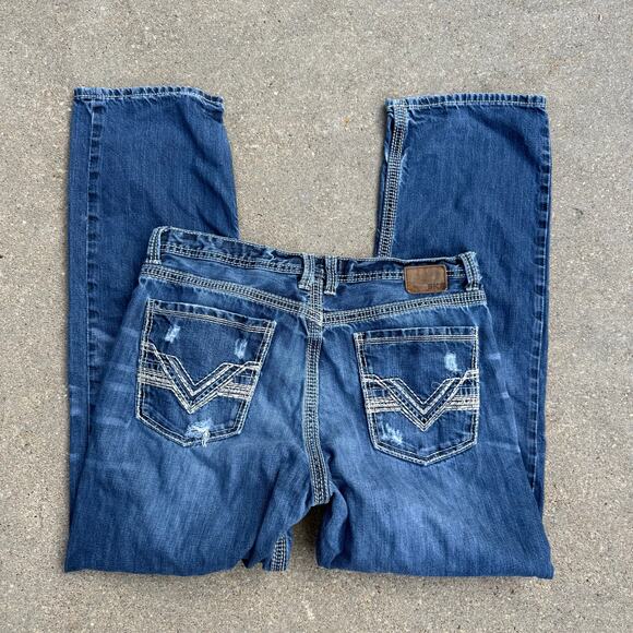 Buckle BKE Tyler Straight 36R Blue Jeans 100% Cotton Style ABM2364 - Picture 1 of 11
